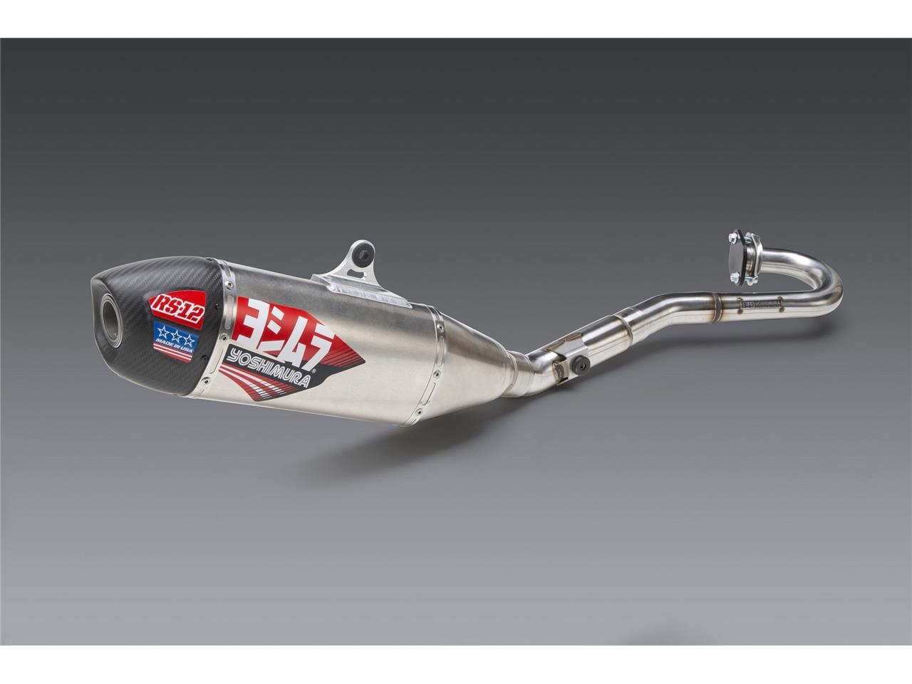 YOSHIMURA RS-12 Signature Series Full Exhaust System Stainless Steel/Alu Muffler/Carbon End Cap Suzuki RM-Z450 18-21 - 10