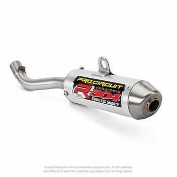 PRO CIRCUIT 304 Muffler Brushed Aluminum/Stainless Steel End Cap Suzuki RM125 96-00