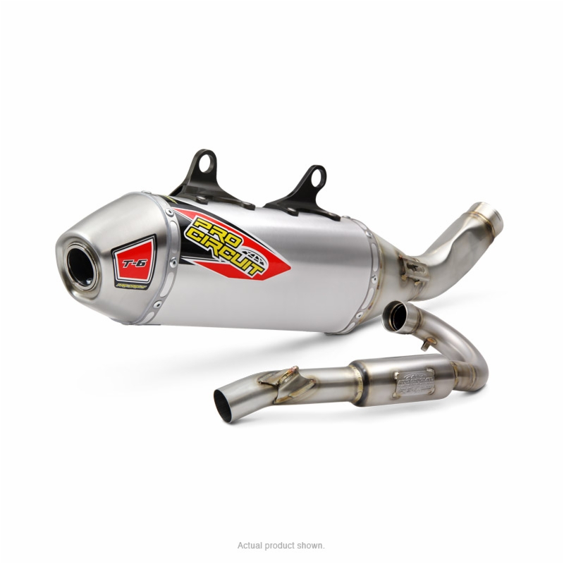 PRO CIRCUIT T-6 Stainless Steel Full Exhaust System Alu Muffler/Stainless Steel End Cap KTM/Husqvarna 19-20