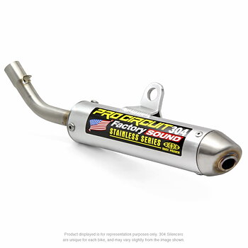 PRO CIRCUIT 304 Muffler Brushed Aluminum/Stainless Steel End Cap KTM/Husqvarna SX125  TC125 2019