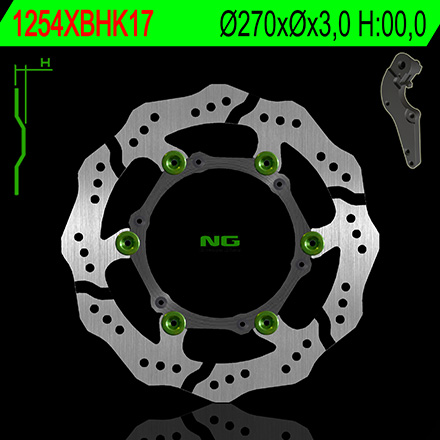 NG 1254XBH Font Brake Disc Petal Floating 