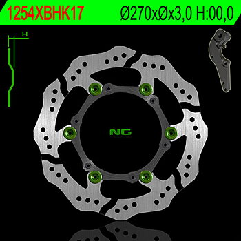 NG 1254XBH Font Brake Disc Petal Floating 