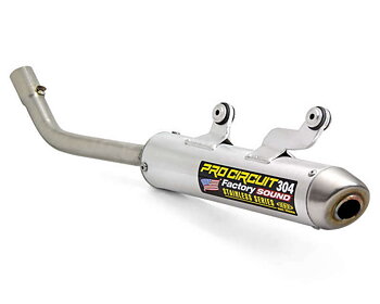 PRO CIRCUIT 304 Muffler Brushed Aluminum/Stainless Steel End Cap EXC 250 300 TE 250 300 SX 250