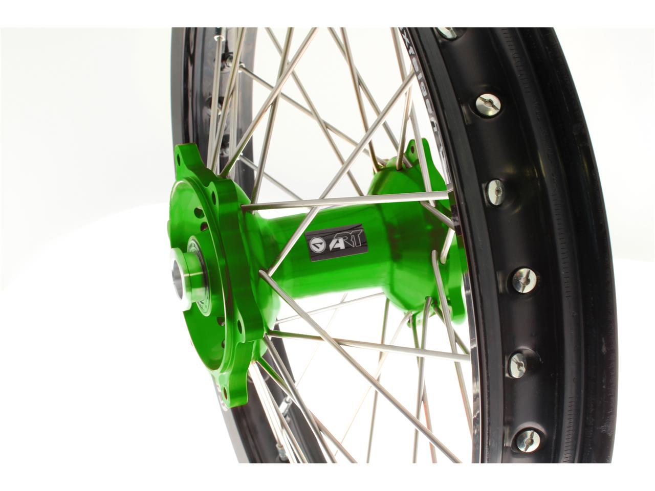 RFX Komplett Framhjul 21x1.60 Svart Fälg/Gönt Nav Kawasaki KX-F - 3