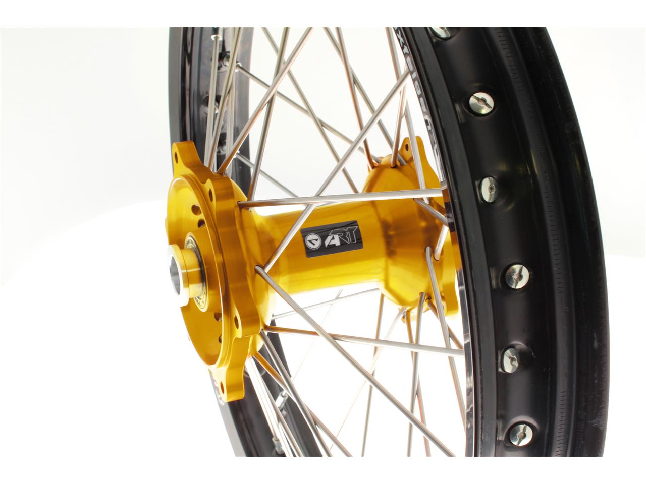 RFX Komplett Framhjul 21x1.60 Svart Fälg/Guld Nav Suzuki RM-Z - 3