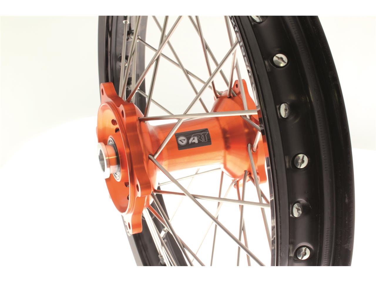 RFX Komplett Framhjul 21x1.60 Svart Fälg/Orange Nav KTM 16> - 4