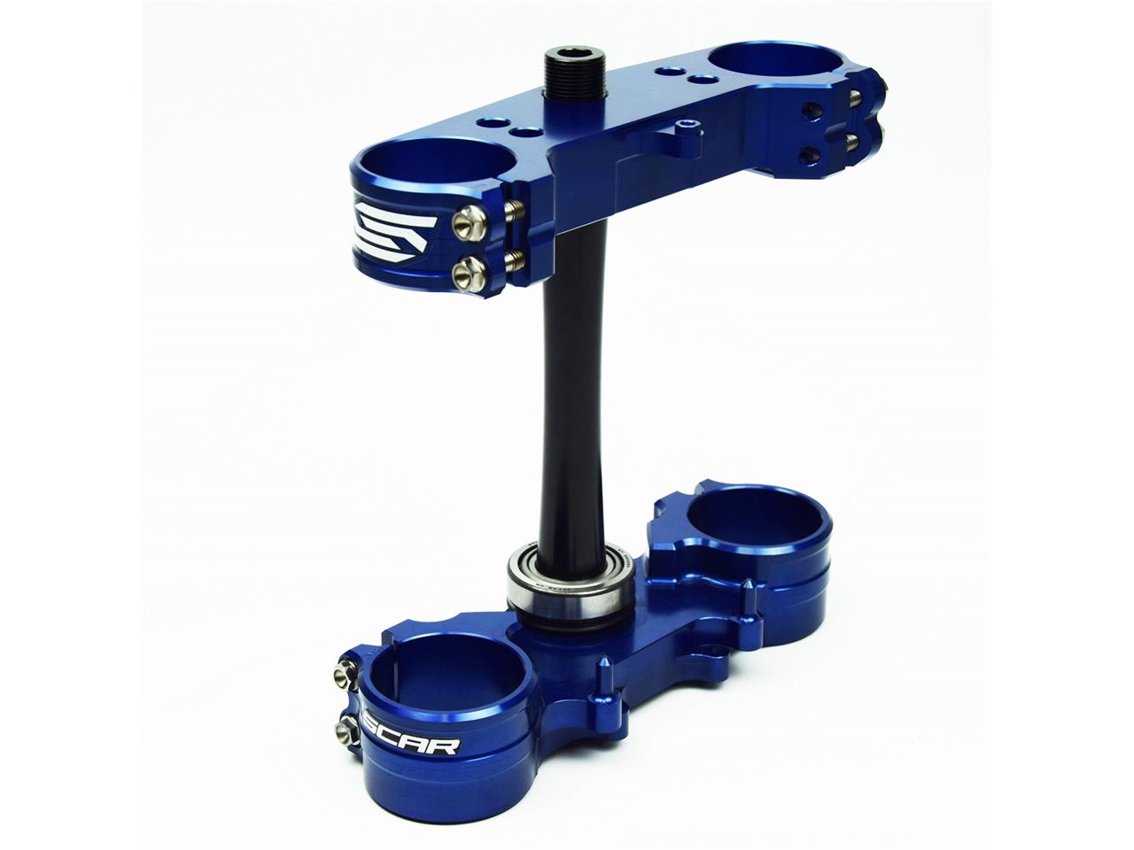  SCAR Triple Clamp Offset 22mm Blue Kawasaki KXF