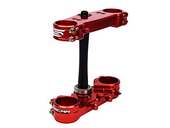 SCAR Triple Clamp Offset 22-24mm Red Honda