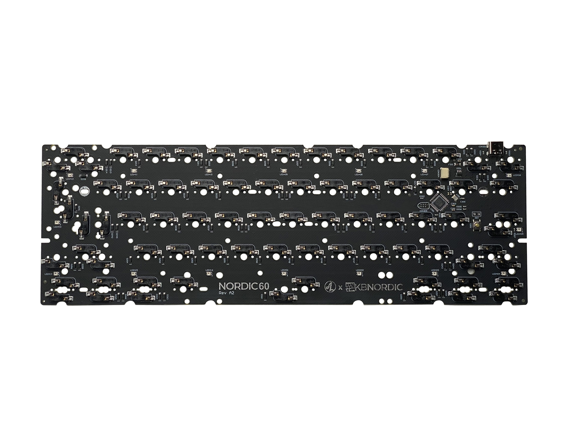 NORDIC60 60% Hotswap PCB ISO/ANSI - 2