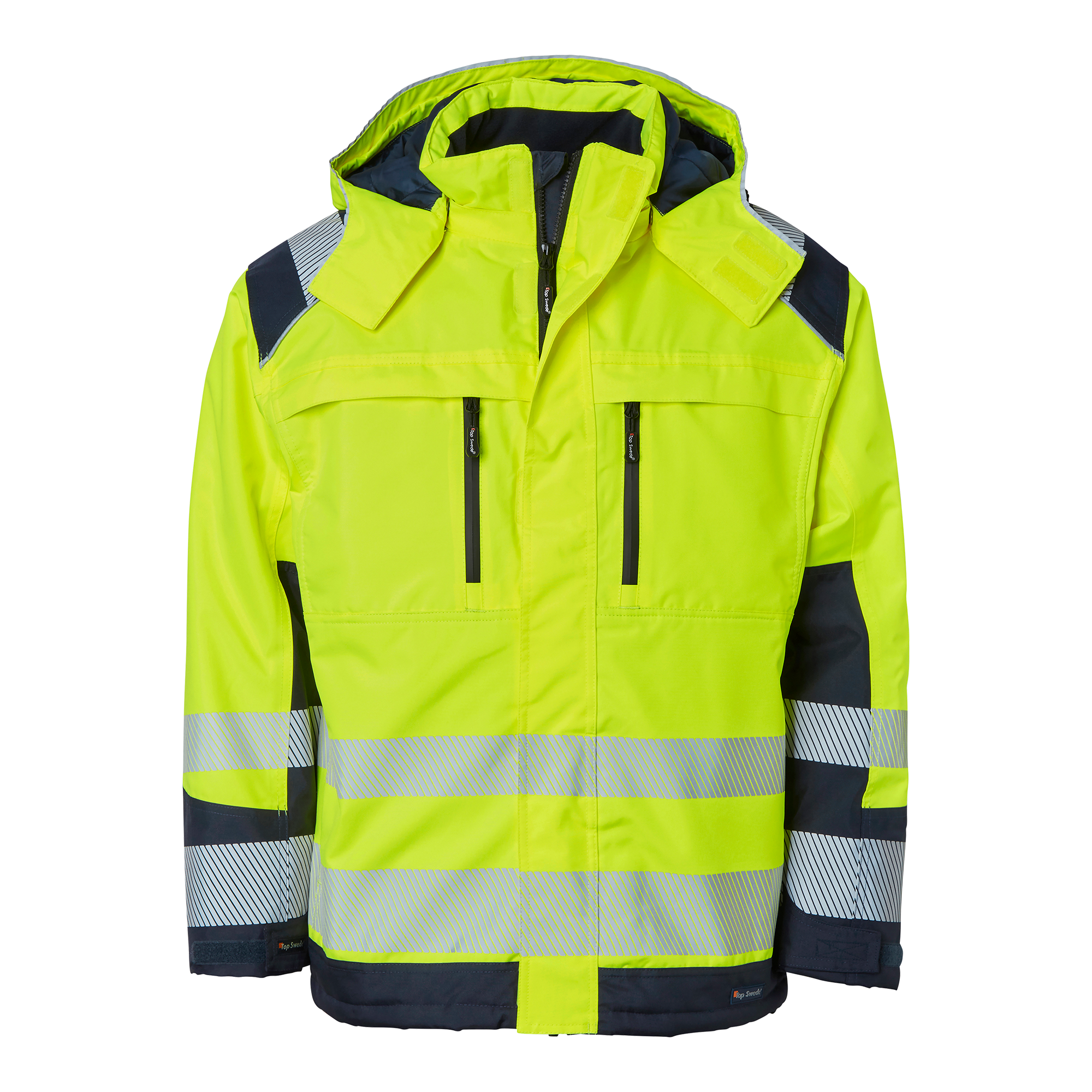 Vinterjacka 120 varselgul / svart Top Swede