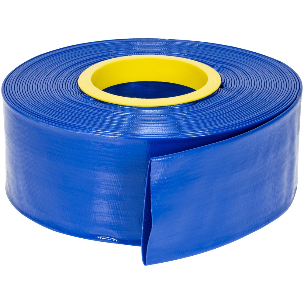 AVTAPPNINGSSLANG FLAT 127MM PVC 4BAR BLÅ 25M