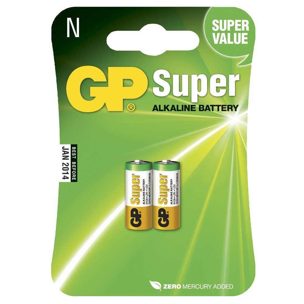 BATTERI 1,5V N/LR21 SUPER ALKALINE 2ST