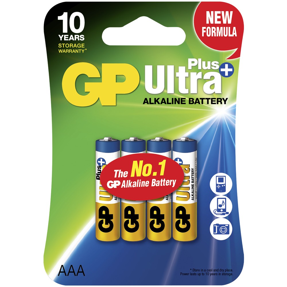 BATTERI 1,5V AAA/LR03 ULTRA+ ALKALINE 4ST