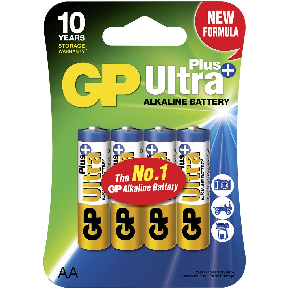 BATTERI 1,5V AA/LR6 ULTRA+ ALKALINE 4ST