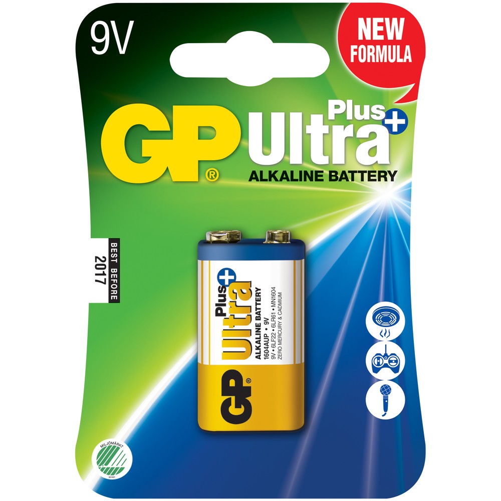 BATTERI 9V 6LF22 ULTRA+ ALKALINE 1ST