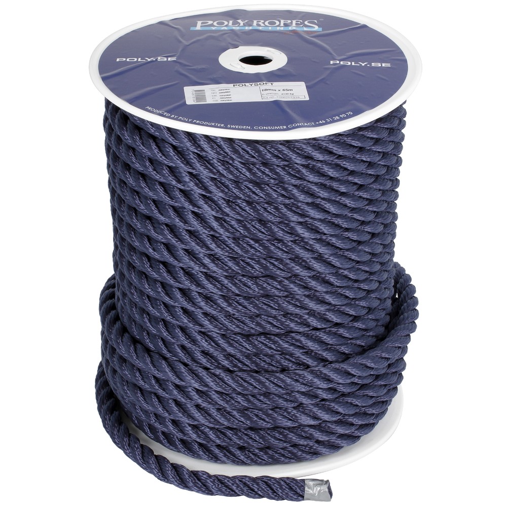 REP POLYSOFT 18MM 65M NAVY BLÅ 4130KG