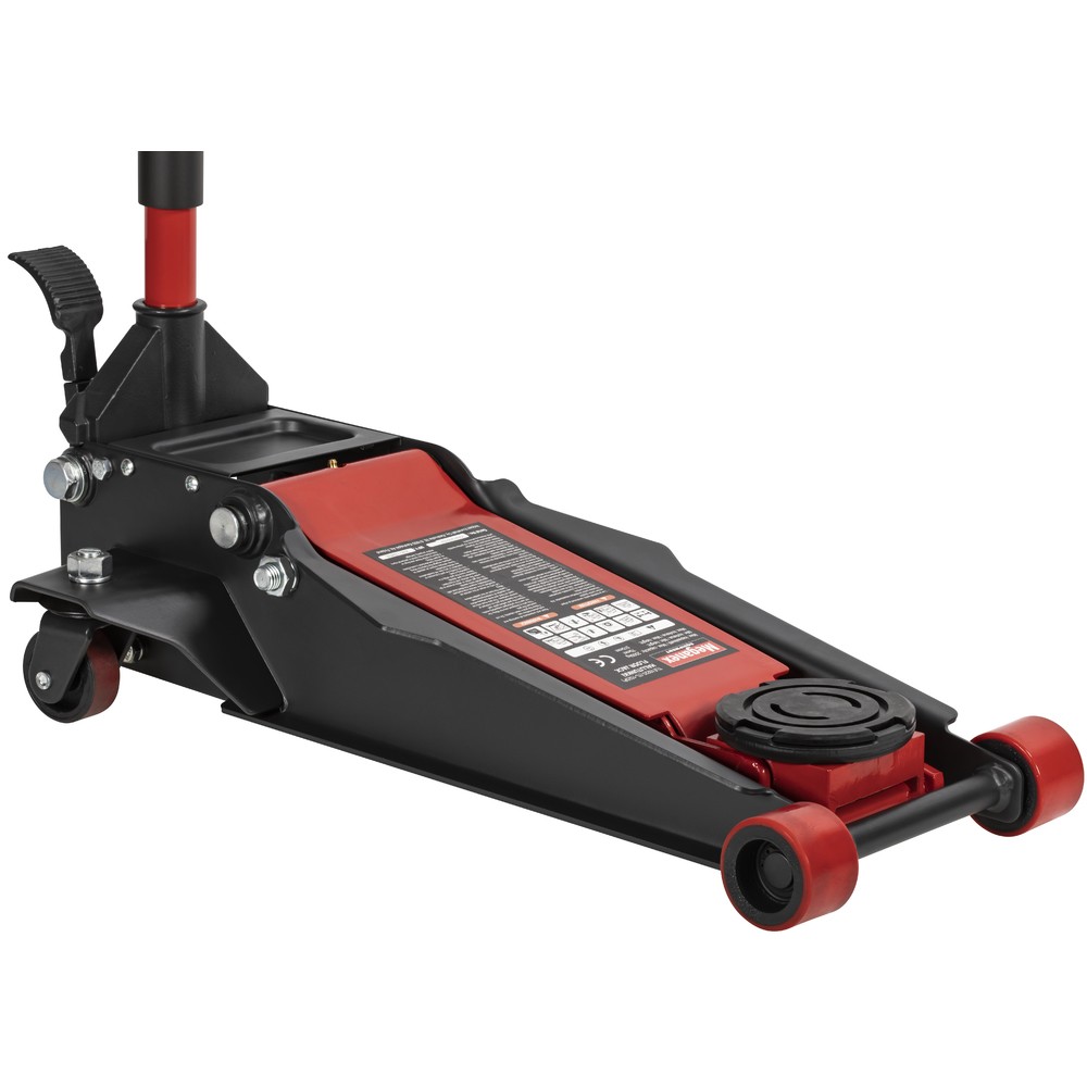 GARAGEDOMKRAFT LÅG 2.5TON PU-HJUL OCH PEDAL