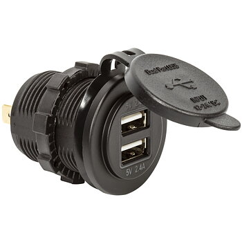 USB-UTTAG 6-30V -> 5V-4.8A 2-PORT