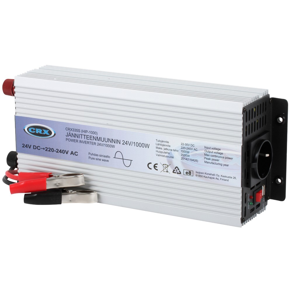 VÄXELRIKTARE / INVERTER 24V/230V 1000W REN SINUS