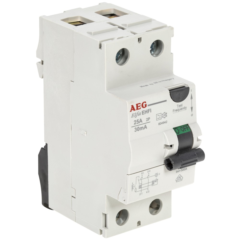 JORDFELSBR 2-POL 25A 30mA AEG