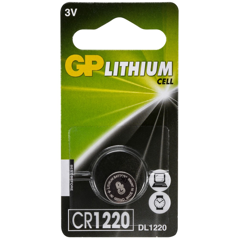 BATTERI KNAPP CR1220 LITIUM 3,0V
