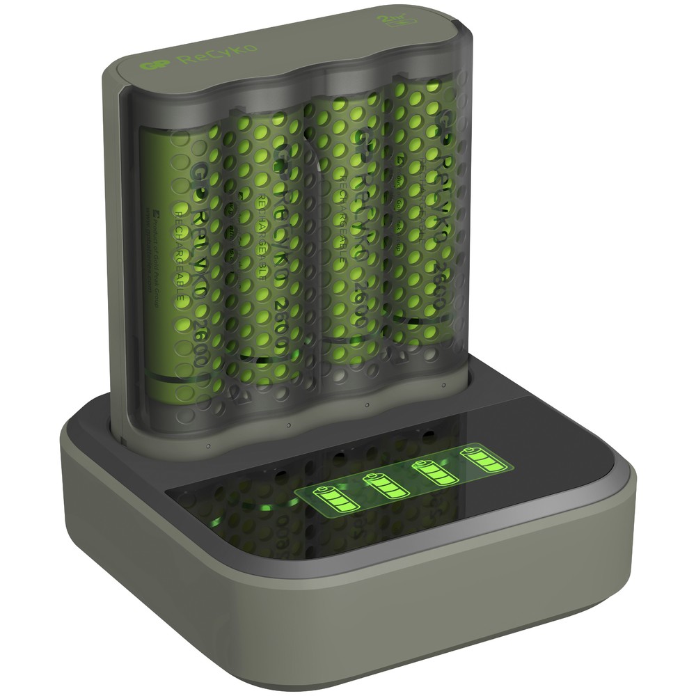 DOCKA LADDARE FAST + BATTERI AA 2600MAH RECYKO 4