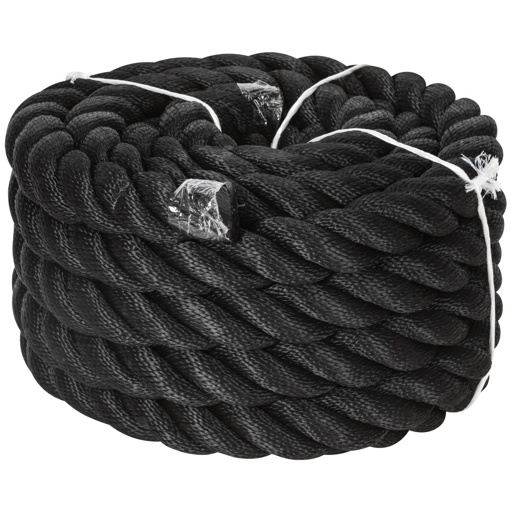 MÖKKI-RÄCKE REP 36MM X 10M SVART PP-MULTIFILAMENT