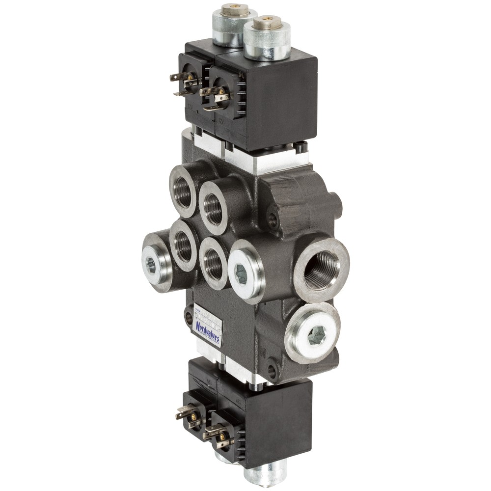 RIKTNINGSVENTIL 1/2 12V 80L 2-SPOLE DUBBELVERKANDE