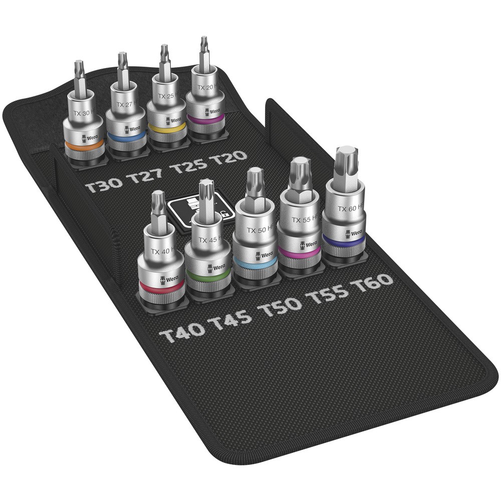 HYLSSATS TORX 1/2" 9 DELAR T20-T60 HÅLLFUNKTION