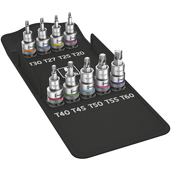 HYLSSATS TORX 1/2" 9 DELAR T20-T60 HÅLLFUNKTION