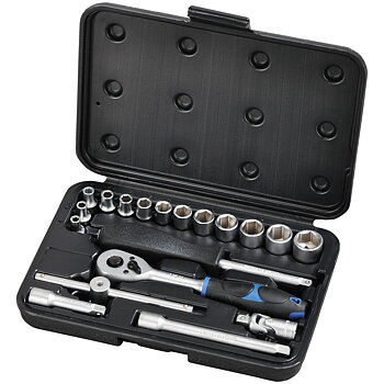 HYLSNYCKELSATS 1/4" 19DELAR 4-14MM HEX
