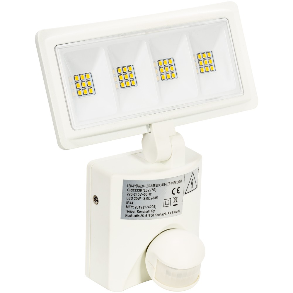 LED STRÅLKASTARE 1700LM 20W 230V MED SENSOR