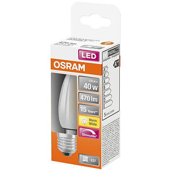 LED CLASSIC RETROFIT B MATT 40 DIM 4,5W/827 E27