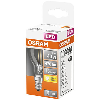 LED STAR CLASSIC P KLAR 40 NON-DIM 4W/827 E14