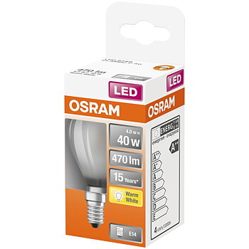 LED STAR CLASSIC P MATT 40 NON-DIM 4W/827 E14