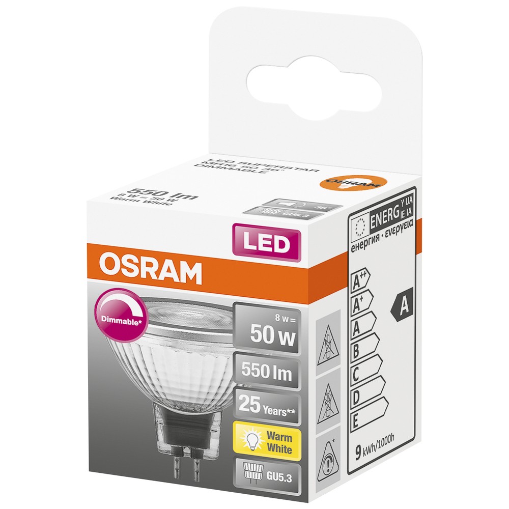 LED SUPERSTAR MR16  50 DIM 36GRAD. 8W/927 GU5.3