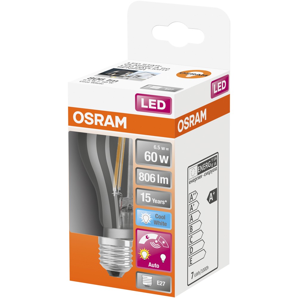 LED STAR+ CLAS A DS KLAR 60 NON-DIM 6,5W/840 E27