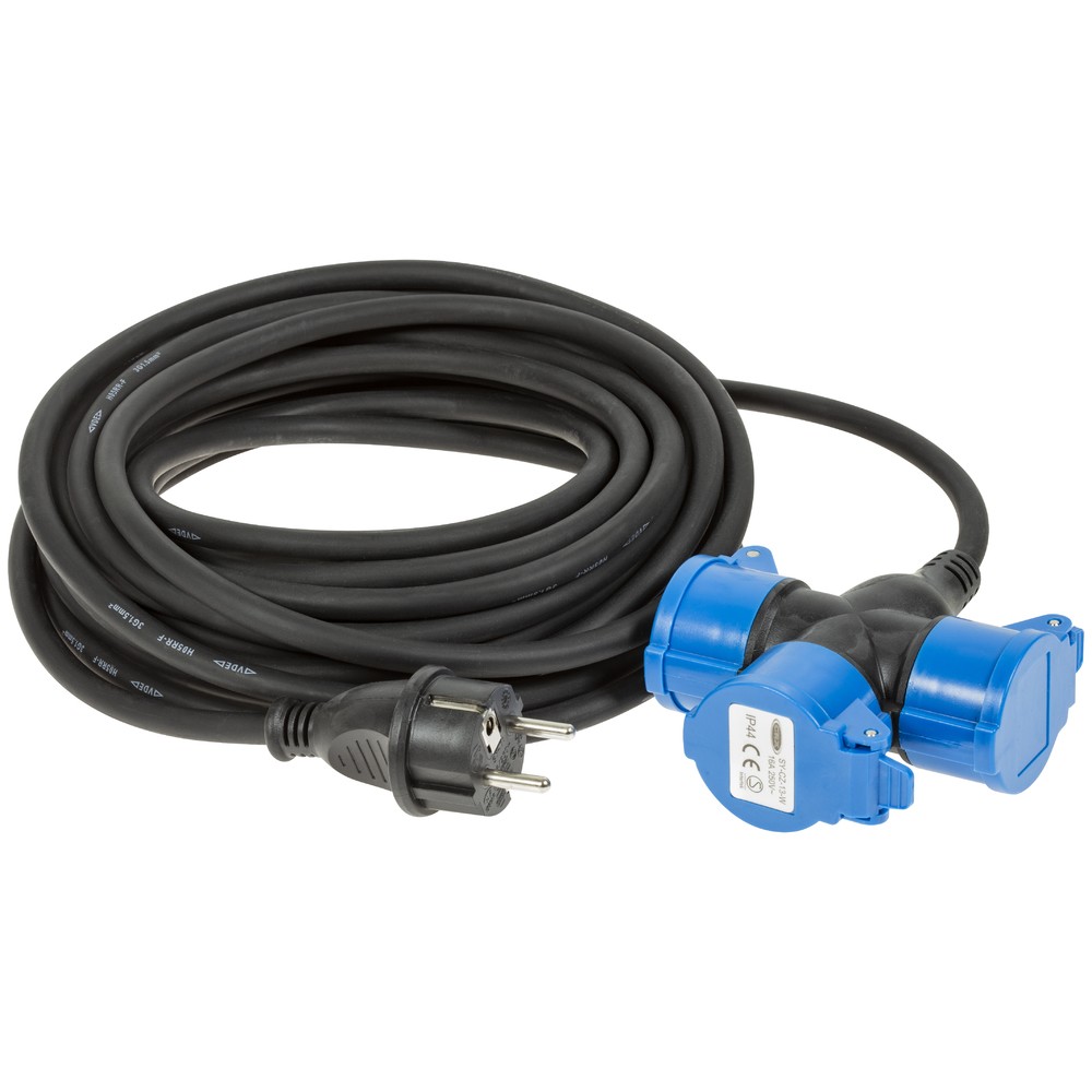 SKARVKABEL GUMMI 3-DEL 10M 230V 1,5X3H05RR
