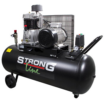 KOMPRESSOR 3-FAS 7,5HP 925L/200L SVART