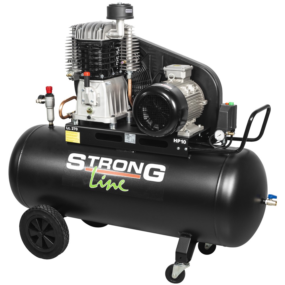 KOMPRESSOR 10HP 1300L/270L SVART