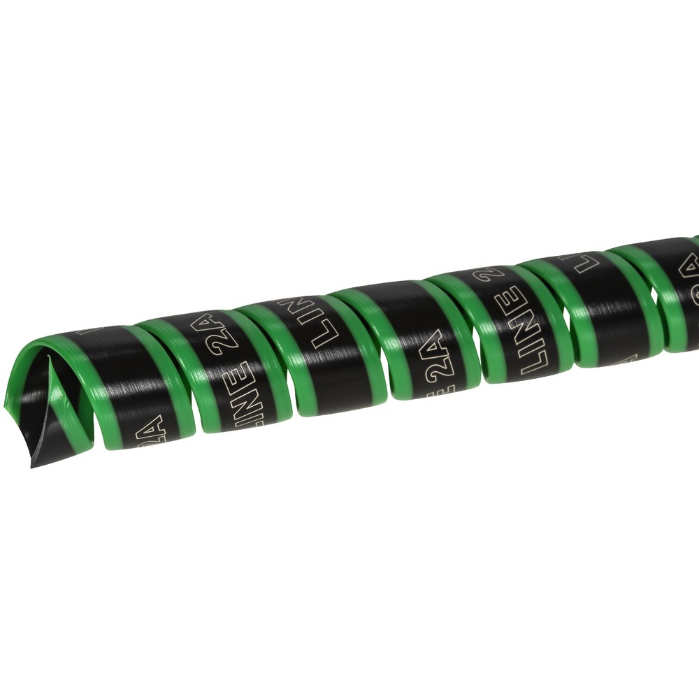 MARKERINGSKYDSSPIRAL LINE 2A+B GRÖN-SVART 1M 2ST