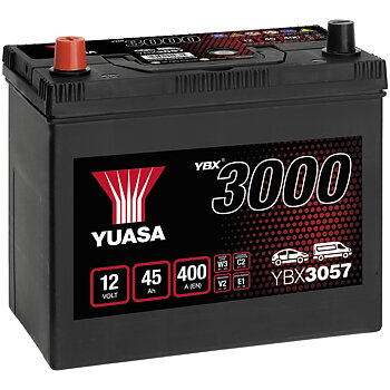 BATTERI YUASA 45AH +- 238X129X225