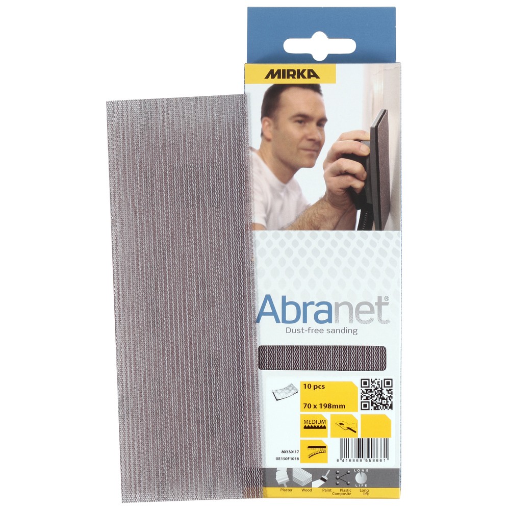 SLIPPAPPER 70X198MM P120 ABRANET 10ST