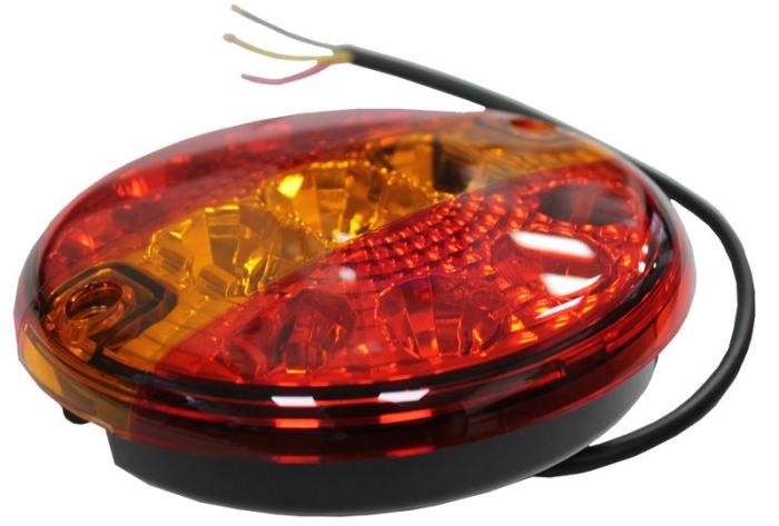 LED BAKLJUS 12/24V RUND LÅG