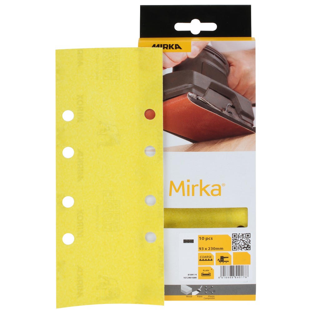 SLIPPAPPER 93X230MM 8H P100 MIROX 10ST
