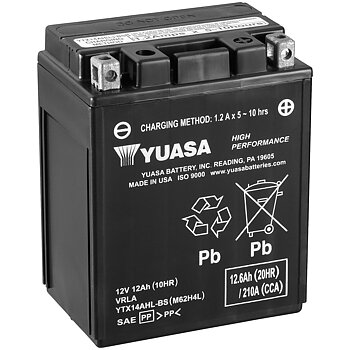 BATTERI YUASA MC 12,6AH AGM -+ 134X89X166