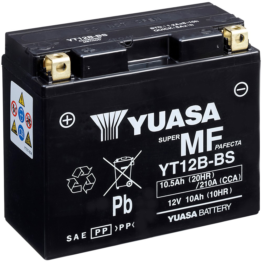 BATTERI YUASA MC 10,5AH AGM +- 150X69X130