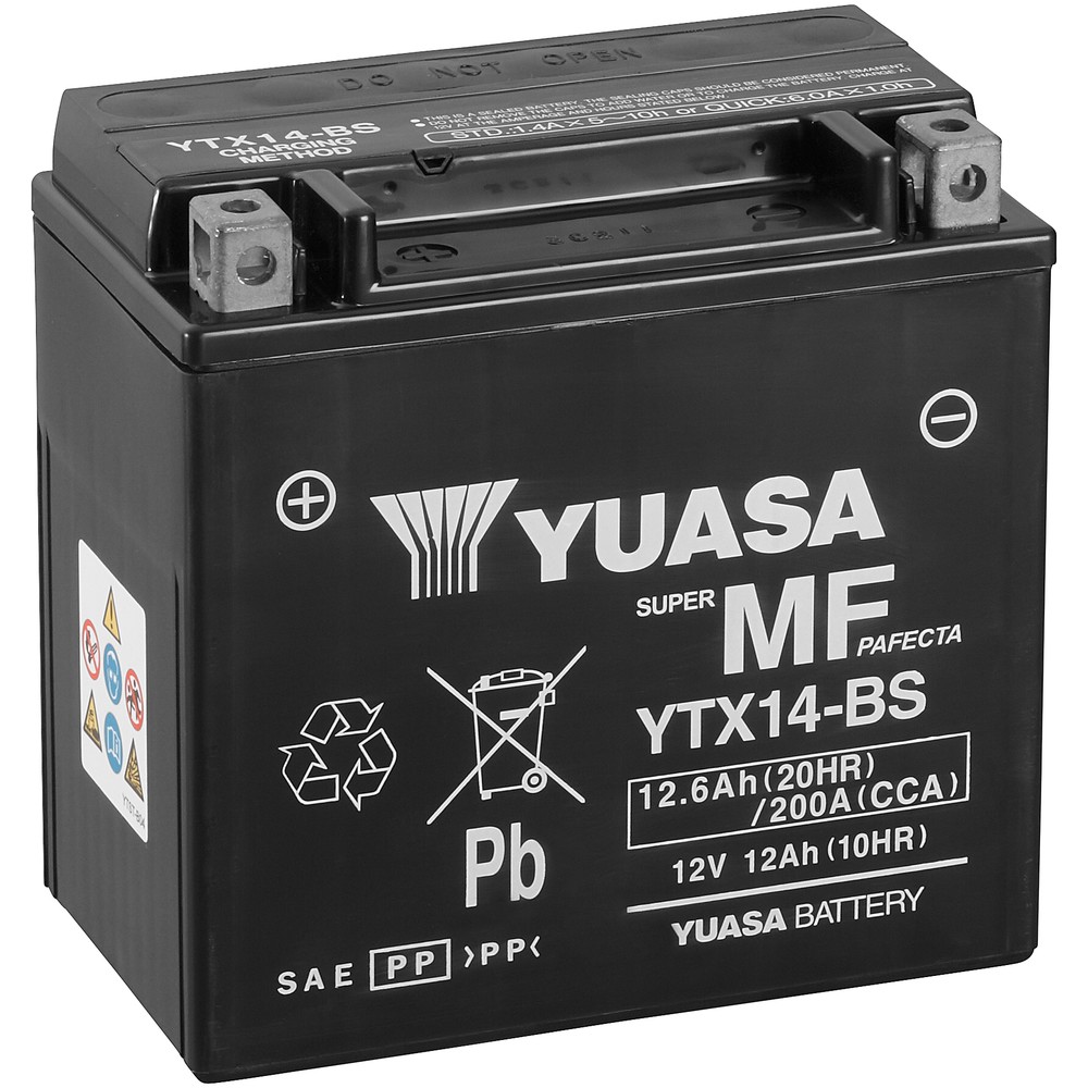 BATTERI YUASA MC 12,6AH AGM +- 150X87X145