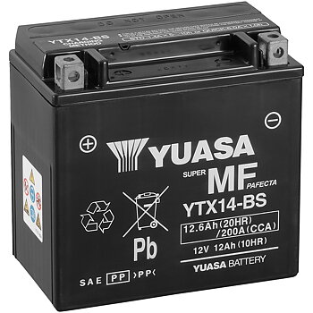 BATTERI YUASA MC 12,6AH AGM +- 150X87X145