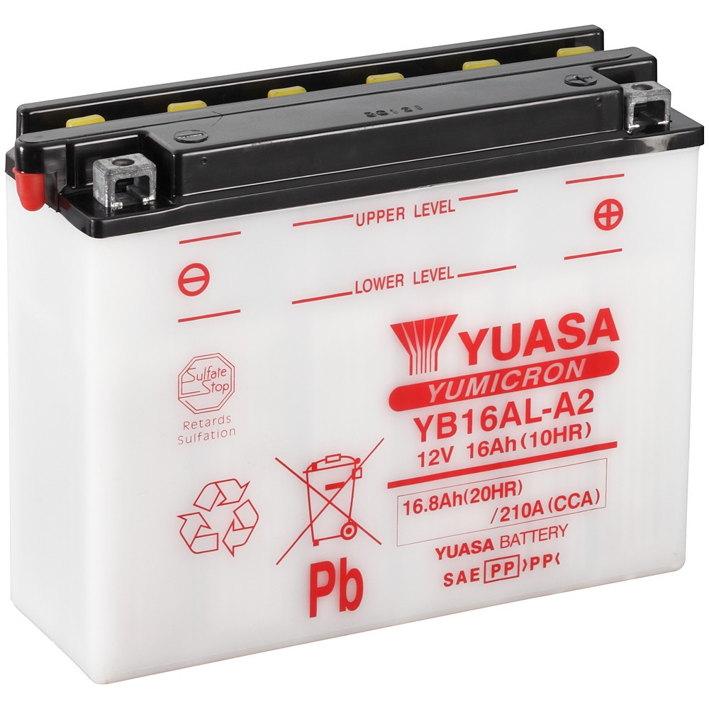BATTERI YUASA MC  16,8AH -+ 207X71,5X164